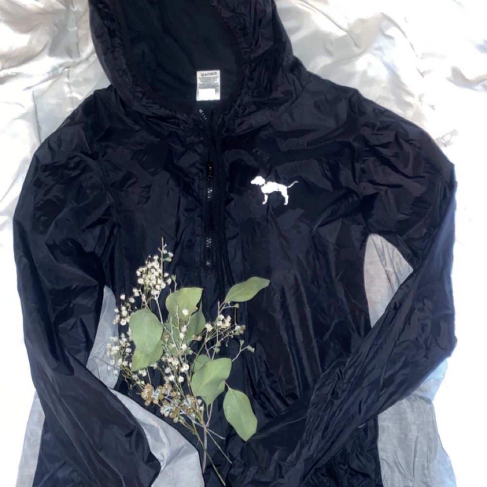 Pink rain jacket